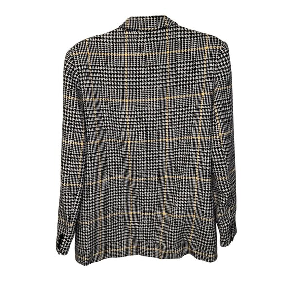 Vintage Pendleton Women's 100% Virgin Wool Houndstooth Plaid Blazer Size Medium - Picture 2 of 9